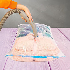 Vacuum Bags Clothes Sealed Clothing Bag Travel Compact Storage Space Saver x12 - RnR Galore
