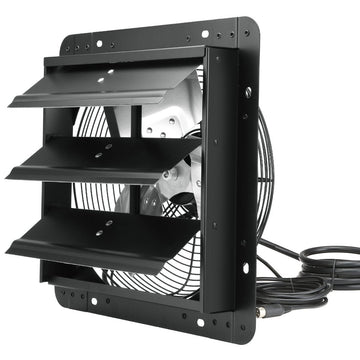 VEVOR 12" Shutter Exhaust Fan with EC-motor, Temperature Humidity Control - 904 CFM - RnR Galore