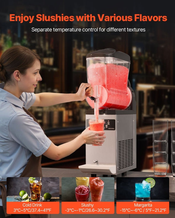 VEVOR 12L Commercial Slushy Machine Margarita Smoothie Frozen Drink Maker - RnR Galore