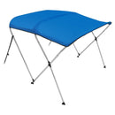 VEVOR 3 Bow Bimini Top Boat Cover, 900D Polyester Canopy with 1" Aluminum Alloy Frame, Waterproof and Sun Shade, Includes Storage Boot, 2 Support Poles, 4 Straps, 6'L x 46"H x 61" - 66"W, Pacific Blue - RnR Galore