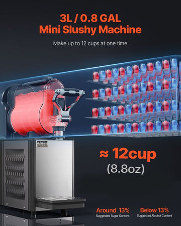 VEVOR 3L Commercial Slushy Machine Margarita Smoothie Frozen Drink Maker - RnR Galore