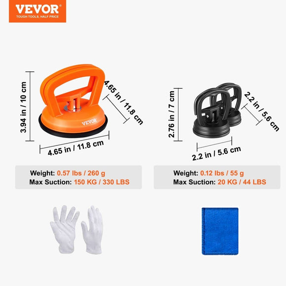 VEVOR 3PCS Car Body Dent Puller Suction Repair Pull Ding Remover Sucker Cup Tool - RnR Galore