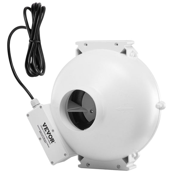 VEVOR 4" to 4.5" Radon Mitigation Fan System Quiet 190CFM Inline Duct Waterproof - RnR Galore