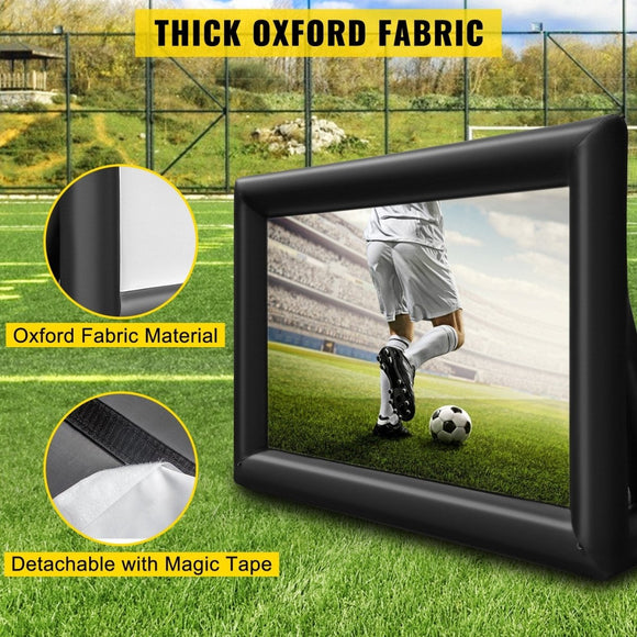VEVOR 6x4m Inflatable Projector Screen Movie Screen Outdoor Theater w/Blower - RnR Galore