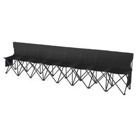 VEVOR 8 Seat Portable Folding Sport Bench Outdoor Camping Chair with Carry Bag - RnR Galore