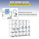 VEVOR Acrylic Cell Phone Locker Box Storage Cabinet Pocket w/Keys 20 Slots Clear - RnR Galore