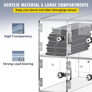 VEVOR Acrylic Cell Phone Locker Box Storage Cabinet Pocket w/Keys 20 Slots Clear - RnR Galore