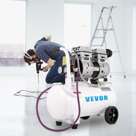 VEVOR Air Compressor 6.6 Gallon, Portable Air Compressor 1 HP, Oil Free Air Compressor Steel Tank 750W, Pancake Air Compressor 115 PSI, Ultra Quiet Compressor for Home Repair, Tire Inflation - RnR Galore