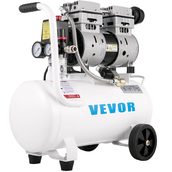VEVOR Air Compressor 6.6 Gallon, Portable Air Compressor 1 HP, Oil Free Air Compressor Steel Tank 750W, Pancake Air Compressor 115 PSI, Ultra Quiet Compressor for Home Repair, Tire Inflation - RnR Galore