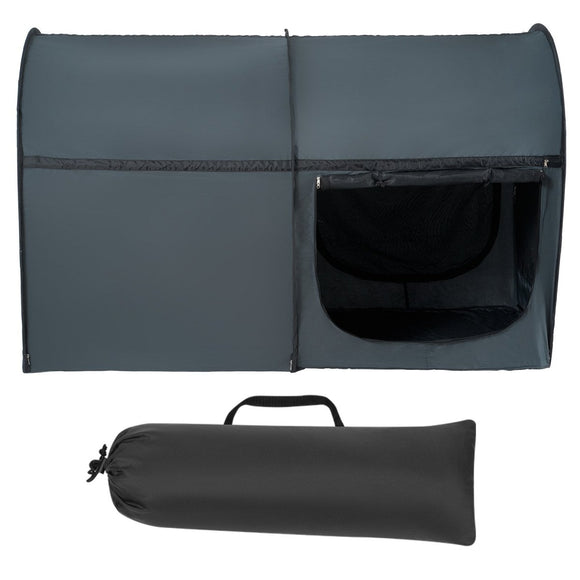 VEVOR Bed Tent, Pongee Fabric, 4 Doors Breathable Dream Tent with 7 mm Fiber Poles on Bed Privacy, Full Size Block out Light Sleeping Bed Canopy, Fit for Kids Playhouse and Adults Sleeping Tent - RnR Galore