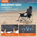 Portable Folding Chair with Cooler Bag for Camping, Beach, Lawn - Black - RnR Galore