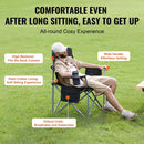 Portable Folding Chair with Cooler Bag for Camping, Beach, Lawn - Black - RnR Galore