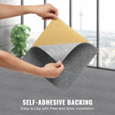 VEVOR Carpet Tiles Peel and Stick, Squares Self Adhesive Carpet Floor Tile, Soft Padded Carpet Tiles, Easy Install DIY for Bedroom Living Room Indoor Outdoor (12 Tiles, Light Gray) - RnR Galore