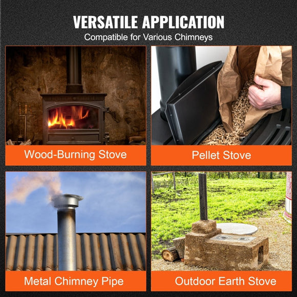VEVOR Chimney Cap 6 - inch 304 Stainless Steel Round Roof Rain Cap Cover Silver - RnR Galore