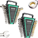 VEVOR Combination Wrench Set 24 PCS SAE 1/4" - 7/8" Metric 8 - 19mm Organizer Rack - RnR Galore