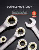 VEVOR Combination Wrench Set 24 PCS SAE 1/4" - 7/8" Metric 8 - 19mm Organizer Rack - RnR Galore