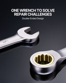 VEVOR Combination Wrench Set 24 PCS SAE 1/4" - 7/8" Metric 8 - 19mm Organizer Rack - RnR Galore