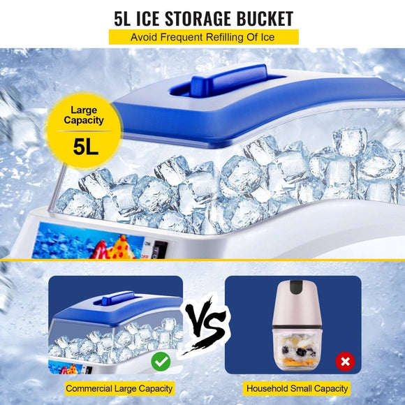 VEVOR Commercial Ice Shaver Ice Shaving Machine Crusher Snow Cone Maker 200KG/H - RnR Galore