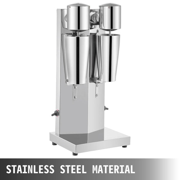 Vevor Commercial Milkshake Maker Machine Double Heads Thickshake Frother Stainless - RnR Galore