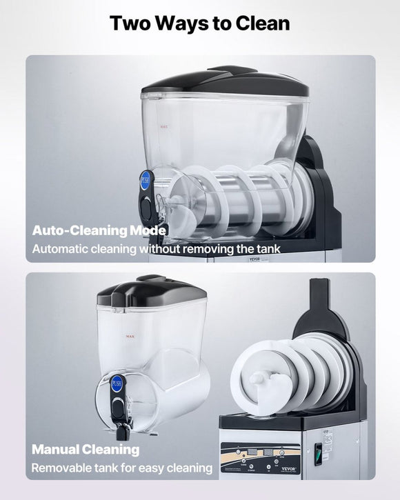 VEVOR Commercial Slushy Machine 15L Margarita Smoothie Frozen Drink Maker - RnR Galore