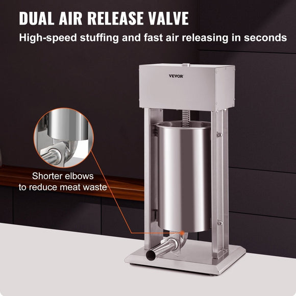 VEVOR Electric Sausage Stuffer 15L Variable Speed Sausage Maker Stainless Steel - RnR Galore