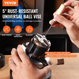 VEVOR Engraving Block 5 inch Ball Vise Setting Jewelry Ball Vise Engraving with 34PCS Attachment and Rubber Base - RnR Galore
