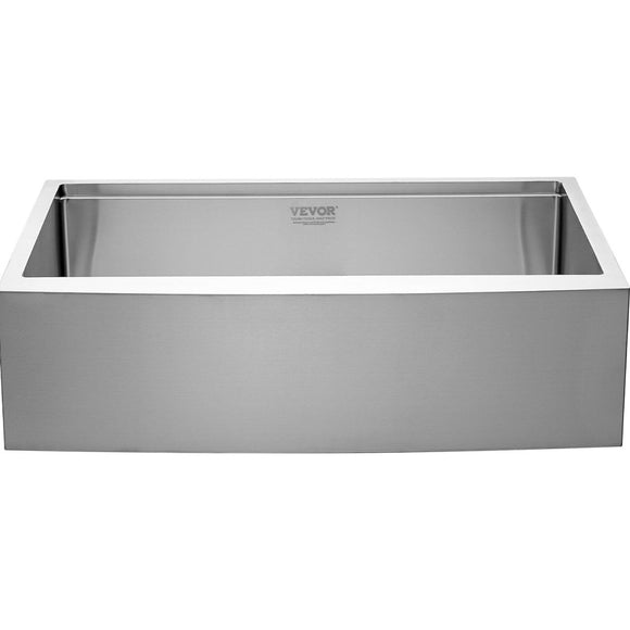 VEVOR 30 inch Stainless Steel Farmhouse Kitchen Sink with Single Bowl, Ledge & Accessories - RnR Galore