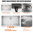 VEVOR 30 inch Stainless Steel Farmhouse Kitchen Sink with Single Bowl, Ledge & Accessories - RnR Galore