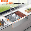 VEVOR 304 Stainless Steel Single Bowl Sink with Accessories, 36 inch - RnR Galore