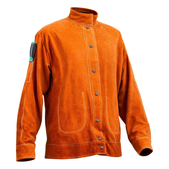 VEVOR Flame - Resistant Welding Jacket Heavy Duty Leather Welding Jacket XL Size - RnR Galore