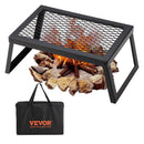 VEVOR Folding Campfire Grill Portable Camping Fire Pit Steel Outdoor BBQ Picnic - RnR Galore