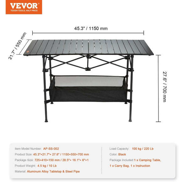 Portable Folding Camping Table with Storage Bag, Beach Picnic Travel, 24x16 inch - RnR Galore