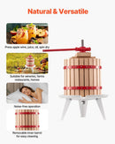 VEVOR Fruit Wine Press Manual Press for Wine Making 3.2 Gal/12L Wood Basket - RnR Galore