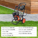 VEVOR Gas Pressure Washer Gas Powered Washer 3400 PSI 2.6 GPM 210cc 5 Nozzles - RnR Galore