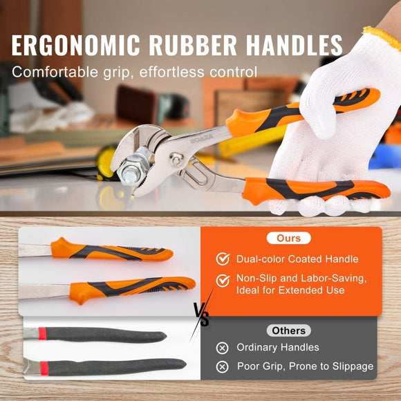 VEVOR Groove Joint Pliers Set Water Pump Pliers 3 - Piece 12 - RnR Galore