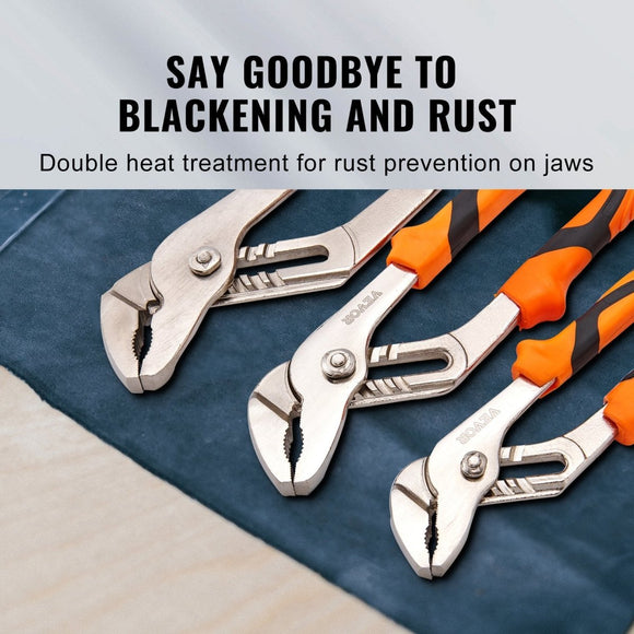 VEVOR Groove Joint Pliers Set Water Pump Pliers 3 - Piece 12 - RnR Galore
