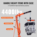 VEVOR Hydraulic Engine Hoist with Lever, 2000KG Heavy - duty Cherry Picker Shop Crane, Foldable Engine Crane and Engine Hoist leveler for Auto Repair, Motors, Weights Lifting, Loading - RnR Galore