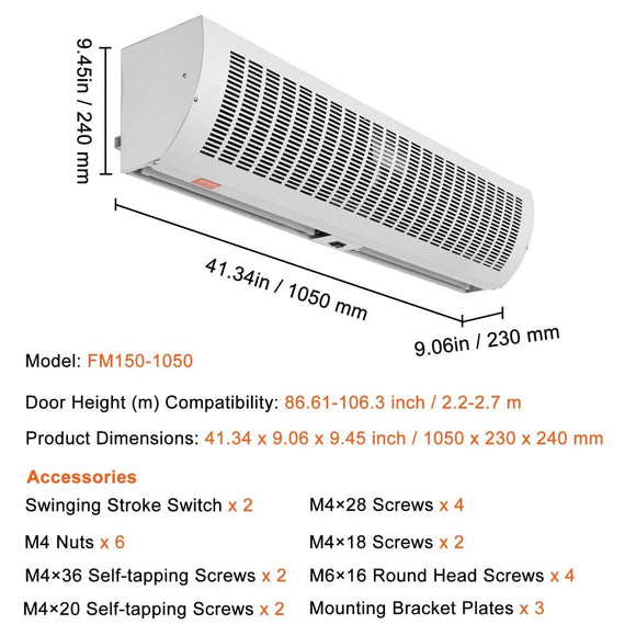 VEVOR Indoor Air Curtain Super Power - RnR Galore