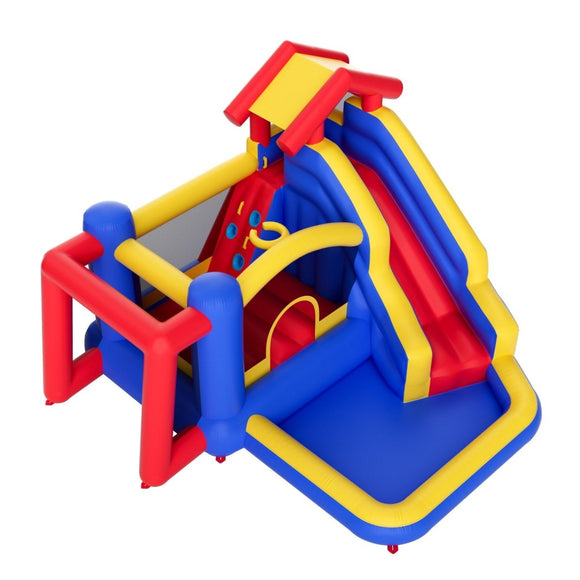 VEVOR Inflatable Bounce House, Outdoor High Quality Playhouse Trampoline, Jumping Bouncer with Blower, Slide, and Storage Bag, Family Backyard Bouncy Castle, for Kid Ages 3_8 Years, 3.3x3x2.3m - RnR Galore