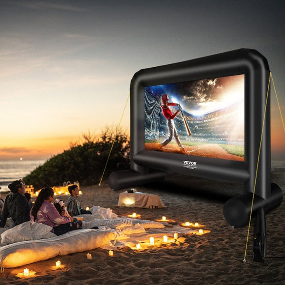 16 FT Inflatable Movie Screen with Blower, Front/Rear Projection for Outdoor Parties, Oxford Fabric - RnR Galore