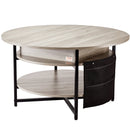 VEVOR Lift Top Coffee Table 35.3" Round Coffee Table for Living Room White - RnR Galore