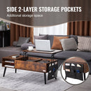 VEVOR Lift Top Coffee Table 39.4 in Rectangle Coffee Table for Living Room Brown - RnR Galore