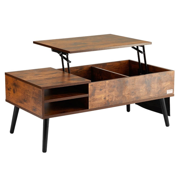 VEVOR Lift Top Coffee Table 39.4 in Rectangle Coffee Table for Living Room Brown - RnR Galore
