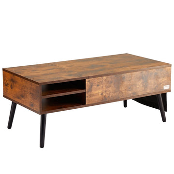 VEVOR Lift Top Coffee Table 39.4 in Rectangle Coffee Table for Living Room Brown - RnR Galore