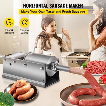 Stainless Steel Manual Sausage Stuffer, 5 Tubes, Home to Commercial Use - RnR Galore