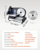 VEVOR Meat Slicer 180W 190 mm Electric Deli Food Slicer for Meat Bread Cheese - RnR Galore