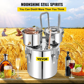 VEVOR Moonshine Still Water Alcohol Distiller 50L w/Thumper Keg & Water Pump - RnR Galore