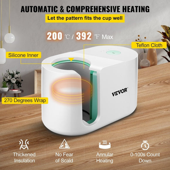 VEVOR Mug Press Machine Automatic Heat Press Sublimation Printing 11 - 15oz Cup - RnR Galore
