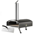 VEVOR Outdoor Pizza Oven, 12 - inch, Wood Pellet and Charcoal Fired Pizza Maker, Portable Outside Stainless Steel Pizza Grill with Pizza Stone, Waterproof Cover, Shovel, Wood Burner for Backyard Camping - RnR Galore