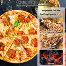 VEVOR Outdoor Pizza Oven, 12" Wood Fired Pizza Ovens, Pellet Pizza Stove with Built - in Thermometer, with Thickened Cordierite, Rotating Pizza Stone, Carry Bag, Shovel, Portable Pizza Maker for Outside Backyard Patio Camping Black - RnR Galore